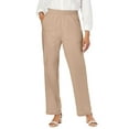 thumbnail image 1 of Jessica London Women's Plus Size Lightweight Linen-Blend Straight-Leg Pants, 1 of 5