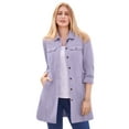 thumbnail image 1 of Jessica London Women's Plus Size Long Denim Jacket Oversized Jean Jacket, 1 of 4