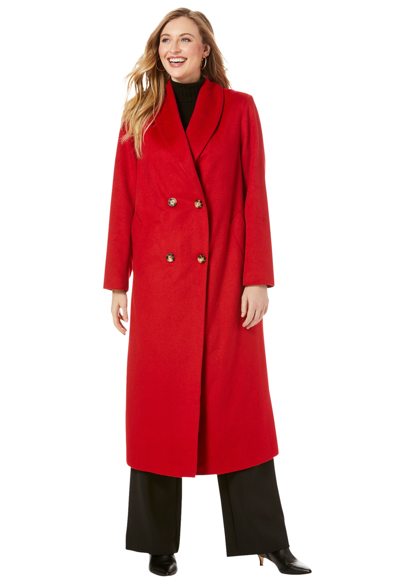 shawl collar wrap coat wool