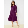 thumbnail image 1 of Jessica London Women's Plus Size Long Sleeve Stretch Ponte Dress, 1 of 3