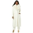 thumbnail image 1 of Jessica London Women's Plus Size Long Wool-Blend Coat With Faux Fur Collar, 1 of 4