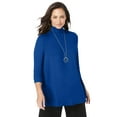 thumbnail image 1 of Jessica London Women's Plus Size Mockneck Swing Tunic, 1 of 3