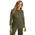 thumbnail image 1 of Jessica London Women's Plus Size Perfectease Boatneck Top, 1 of 3