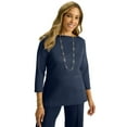 thumbnail image 1 of Jessica London Women's Plus Size Perfectease Boatneck Top, 1 of 3