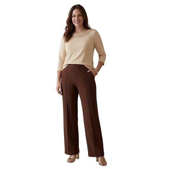 Jessica London Women's Plus Size Perfectease Wide Leg Pant