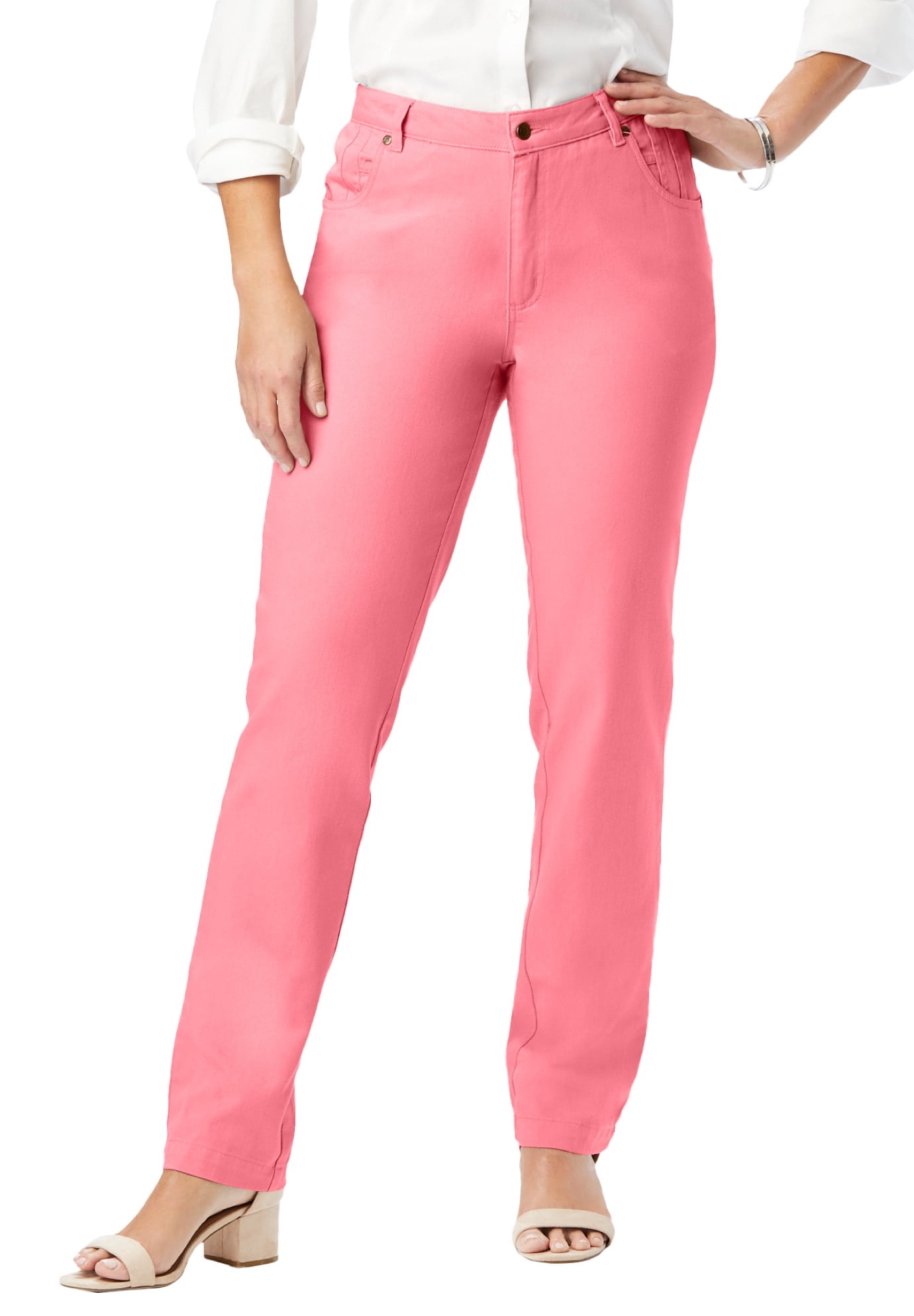 Jessica London Women's Plus Size Petite Classic Cotton Denim Straight