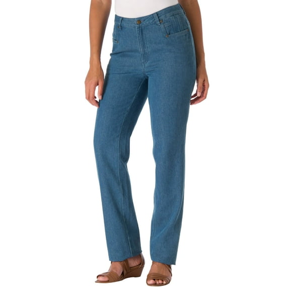 Jessica London Women's Plus Size Petite Classic Cotton Denim Straight-Leg Jean