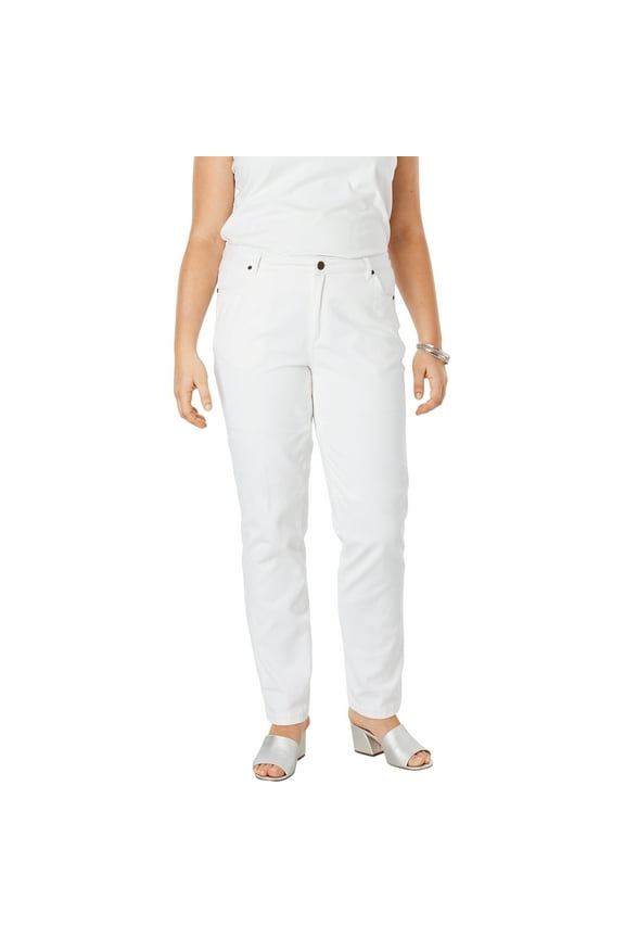 Women's Plus Size Petite Classic Cotton Denim Straight-Leg Jean