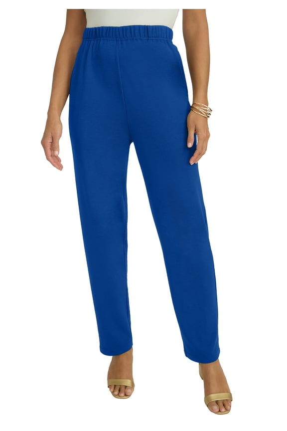 Women's Plus Size Petite Soft Ease Straight-Leg Pant