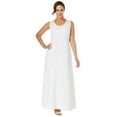thumbnail image 1 of Jessica London Women's Plus Size Petite Stretch Cotton Crochet-Back Maxi Dress, 1 of 4
