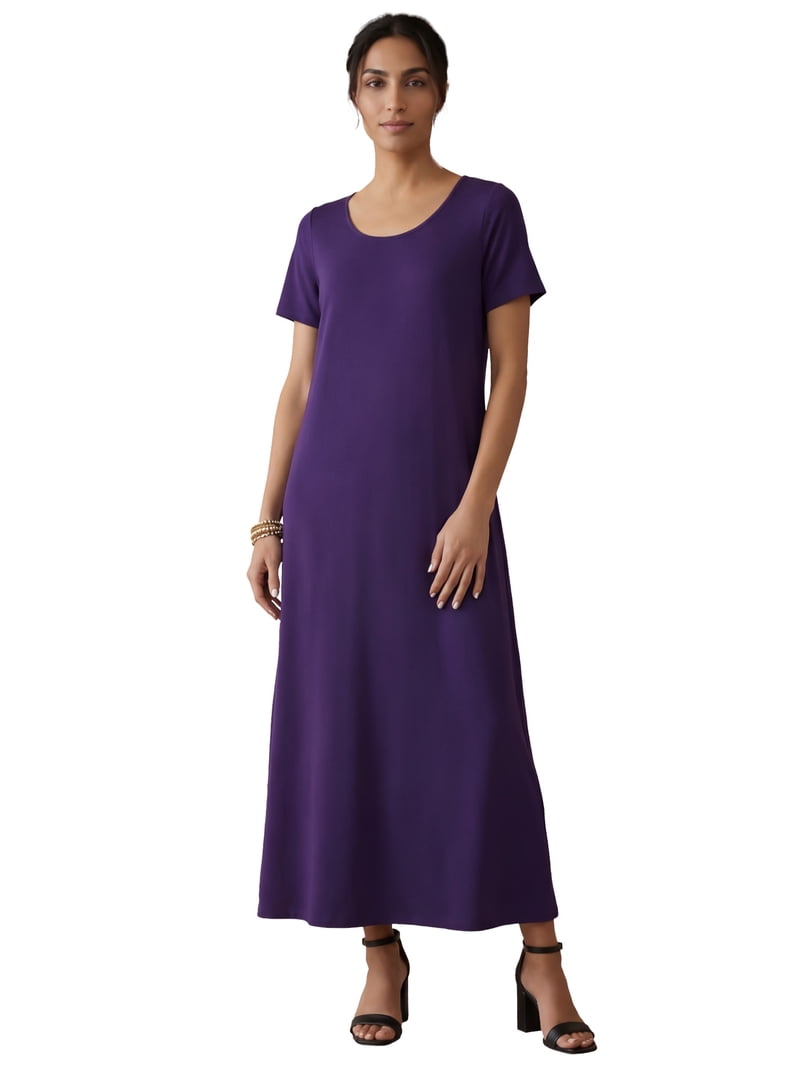 cotton dresses petite sizes Fei Tie-Front Organic Cotton Dress (Petite) Black / Petite / S