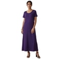 thumbnail image 1 of Jessica London Women's Plus Size Petite Stretch Cotton T-Shirt Maxi Dress, 1 of 4