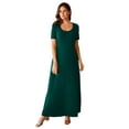 thumbnail image 1 of Jessica London Women's Plus Size Petite Stretch Cotton T-Shirt Maxi Dress, 1 of 3