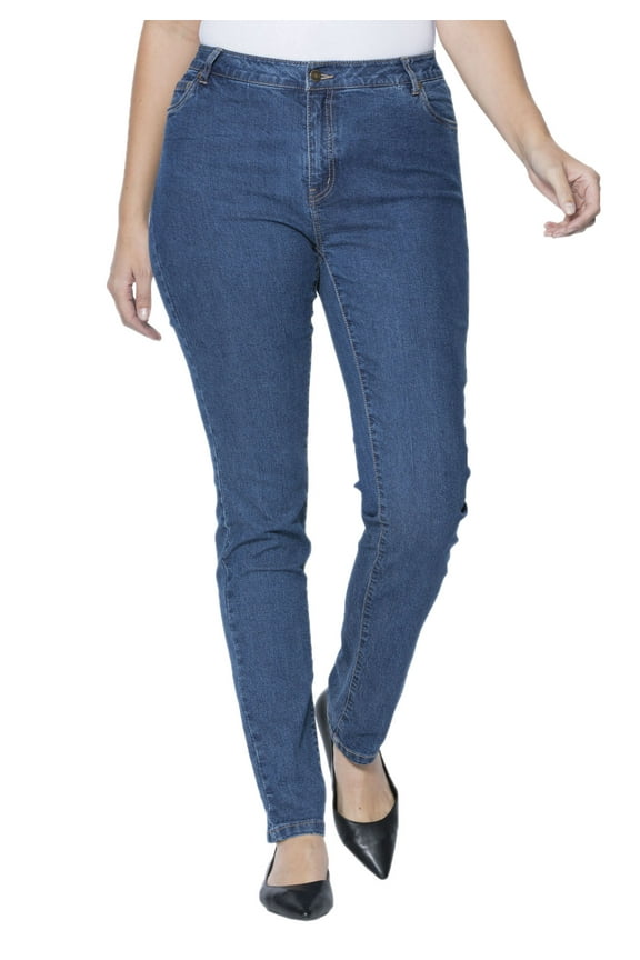 Women's Plus Size Petite True Fit Stretch Denim Straight Leg Jean