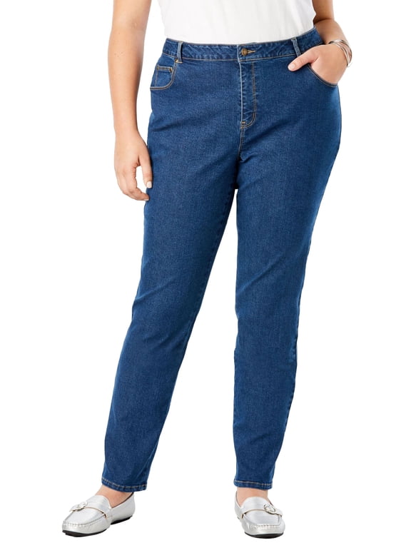 Women's Plus Size Petite True Fit Stretch Denim Straight Leg Jean