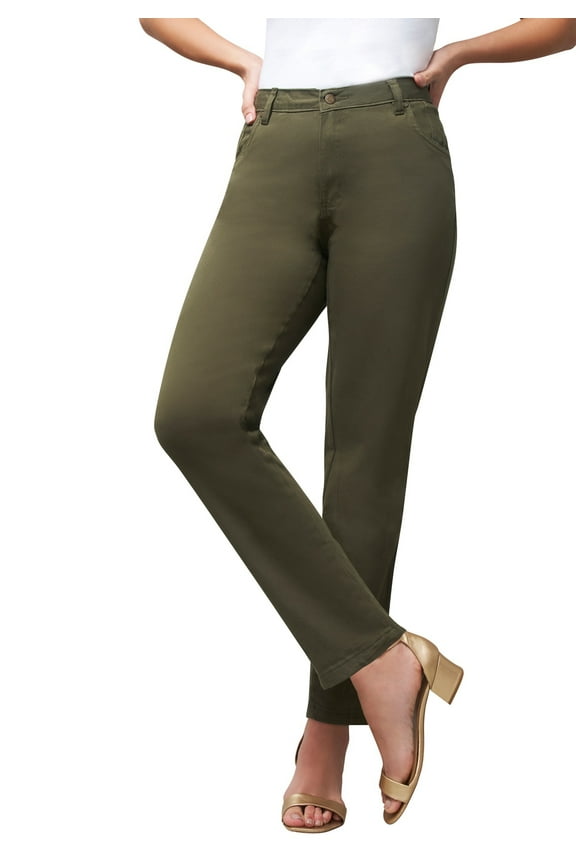 Women's Plus Size Petite True Fit Stretch Denim Straight Leg Jean