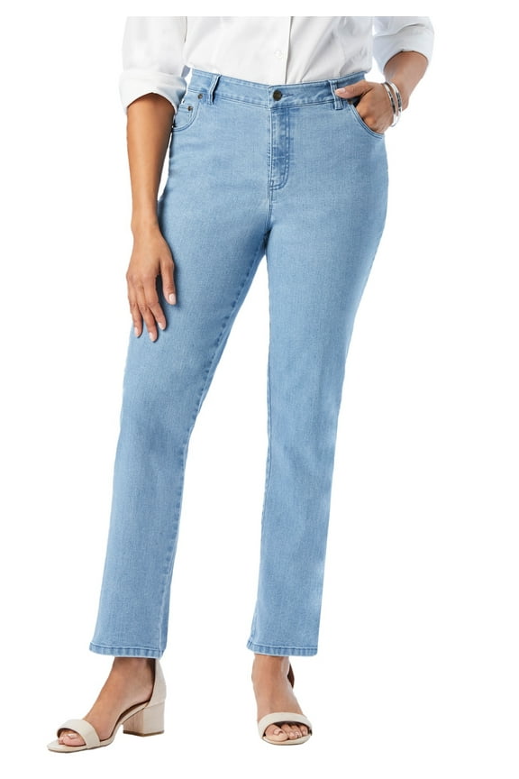 Women's Plus Size Petite True Fit Stretch Denim Straight Leg Jean
