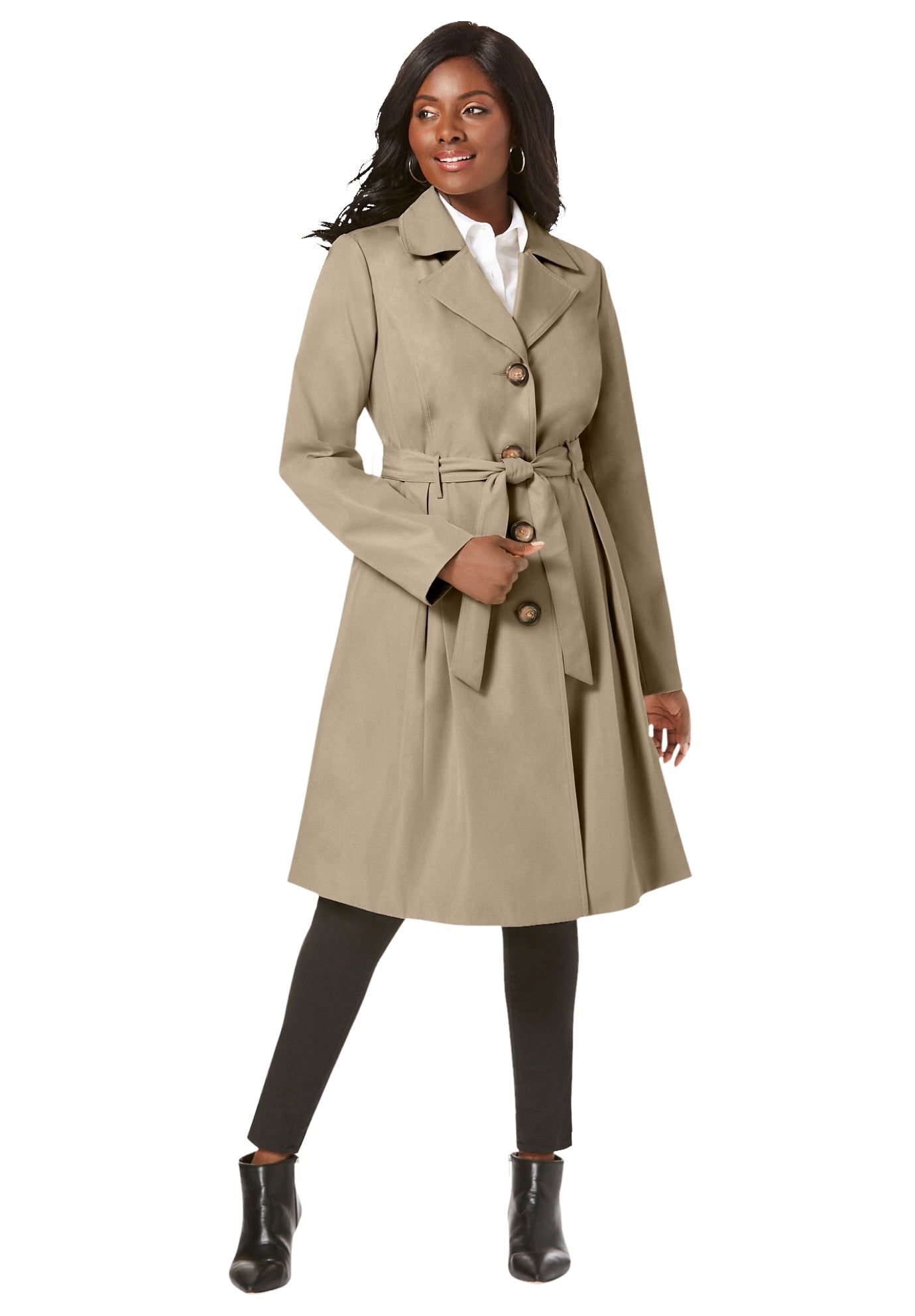 Jessica London Women's Plus Size Pleated Raincoat - Walmart.com