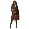 thumbnail image 1 of Jessica London Women's Plus Size Pleated Trench Coat, 1 of 2