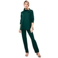 thumbnail image 1 of Jessica London Women's Plus Size Ponte Split Neck 2-Piece Set, 1 of 4