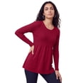 thumbnail image 1 of Jessica London Women's Plus Size Ribbed Baby Doll Tunic Sweater, 1 of 4