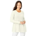 thumbnail image 1 of Jessica London Women's Plus Size Ribbed Baby Doll Tunic Sweater, 1 of 5
