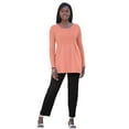 thumbnail image 1 of Jessica London Women's Plus Size Ribbed Baby Doll Tunic Sweater, 1 of 4