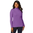 thumbnail image 1 of Jessica London Women's Plus Size Ribbed Cotton Turtleneck Sweater, 1 of 5