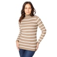 thumbnail image 1 of Jessica London Women's Plus Size Ribbed Cotton Turtleneck Sweater, 1 of 5