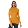 thumbnail image 1 of Jessica London Women's Plus Size Ribbed Cotton Turtleneck Sweater Sweater 100% Cotton, 1 of 6