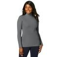 thumbnail image 1 of Jessica London Women's Plus Size Ribbed Cotton Turtleneck Sweater, 1 of 4