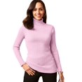 thumbnail image 1 of Jessica London Women's Plus Size Ribbed Cotton Turtleneck Sweater, 1 of 4