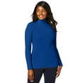 thumbnail image 1 of Jessica London Women's Plus Size Ribbed Cotton Turtleneck Sweater, 1 of 5