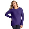 thumbnail image 1 of Jessica London Women's Plus Size Ribbed Crossover Crewneck, 1 of 5