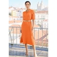 thumbnail image 1 of Jessica London Women's Plus Size Ribbed Henley Dress, 1 of 3