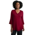 thumbnail image 1 of Jessica London Women's Plus Size Ruffle Layered Sleeve Top, 1 of 1