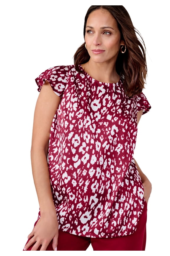 Women's Plus Size Satin Blouse