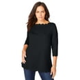 thumbnail image 1 of Jessica London Women's Plus Size Scallop Boatneck Tunic, 1 of 6