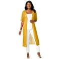 thumbnail image 1 of Jessica London Women's Plus Size Scalloped Crochet Sweater Duster, 1 of 3
