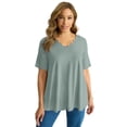 thumbnail image 1 of Jessica London Women's Plus Size Scalloped V-Neck Tunic, 1 of 1