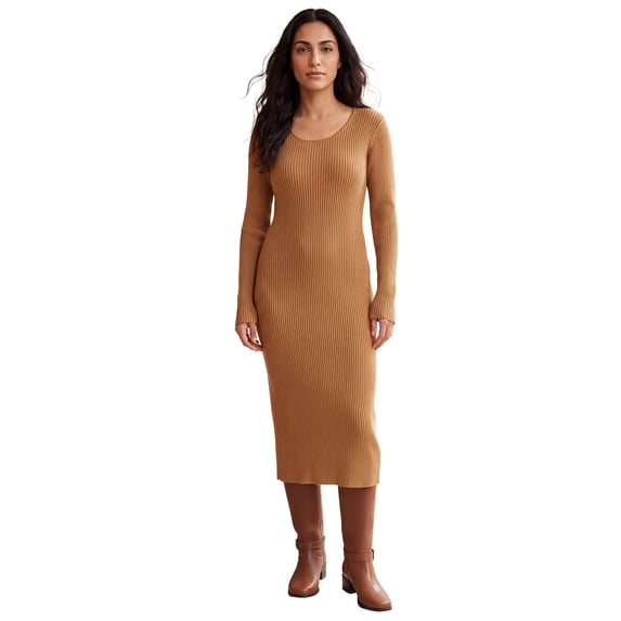 Jessica London Women's Plus Size Scoop-Neck Sweater Dress