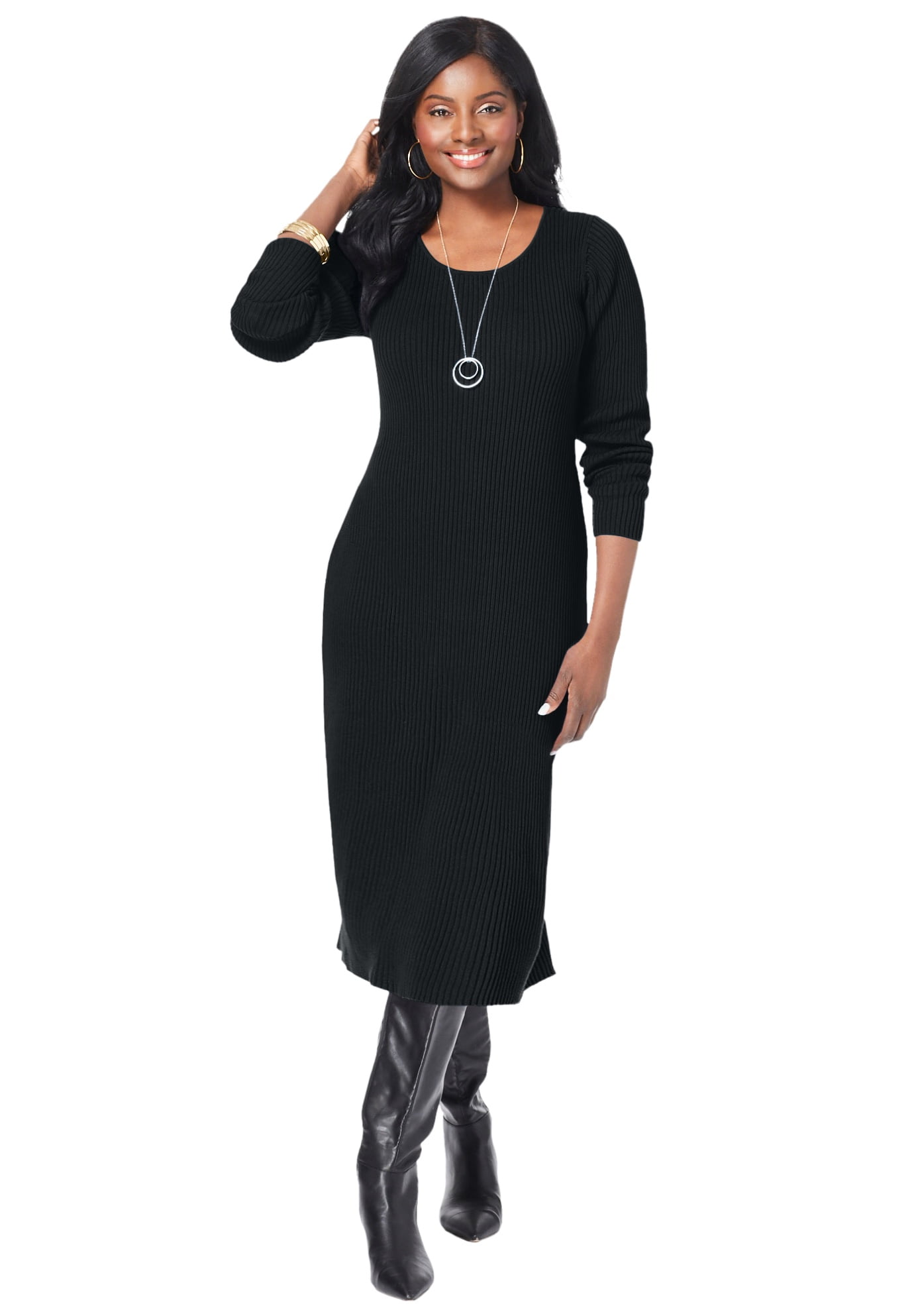 knee length dresses for ladies Jessica Fit and Flare Sleeveless Midi Dress main image 1