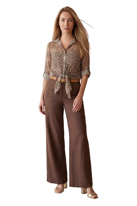 Women's Plus Size Sheer Georgette Mega Tunic