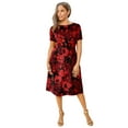 thumbnail image 1 of Jessica London Women's Plus Size Short Sleeve Fit and Flare Dress, 1 of 3