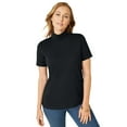 thumbnail image 1 of Jessica London Women's Plus Size Short Sleeve Mock Neck, 1 of 3