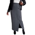thumbnail image 1 of Jessica London Women's Plus Size Side-Button Wool Skirt, 1 of 5