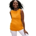 thumbnail image 1 of Jessica London Women's Plus Size Sleeveless Scallop Boatneck Tee, 1 of 1