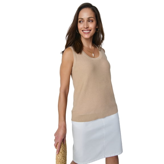 Jessica London Women's Plus Size Sleeveless Sequin Knit Sweater Shell