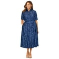 thumbnail image 1 of Jessica London Women's Plus Size Soft Denim Shirtdress, 1 of 4
