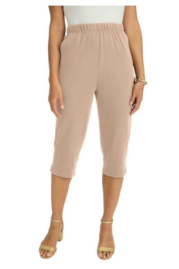 Women's Plus Size Soft Ease Capri